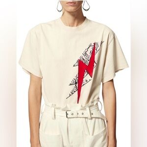 Isabel Marant Yates Ecru Printed T-shirt